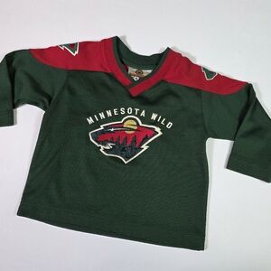 Vintage Minnesota Wild NHL Toddler Hockey Jersey Size 2T Winning Goal Green Red